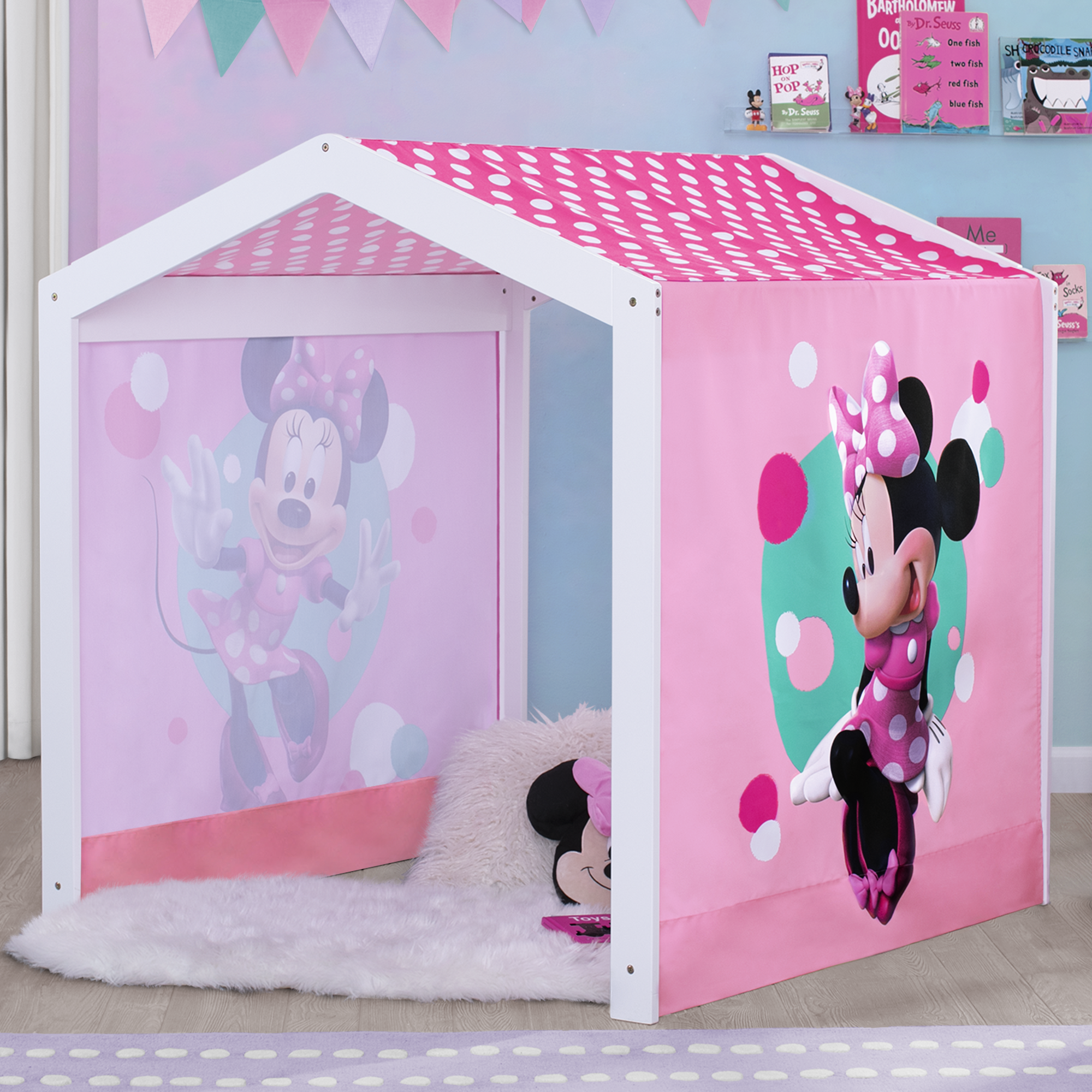 Minnie Mouse Indoor Playhouse with Fabric Tent for Boys and Girls