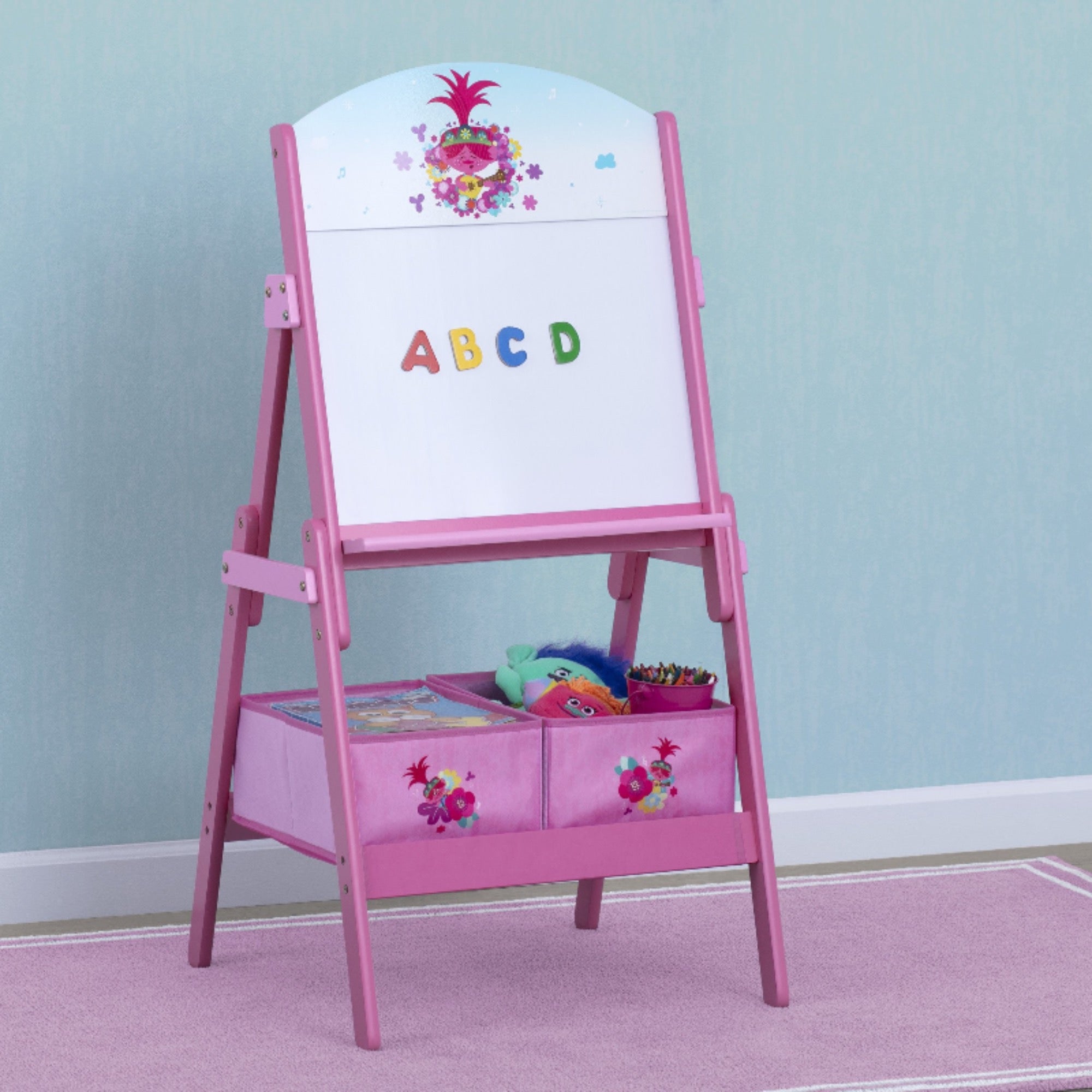 Trolls World of Tour Wooden Activity Easel with Storage
