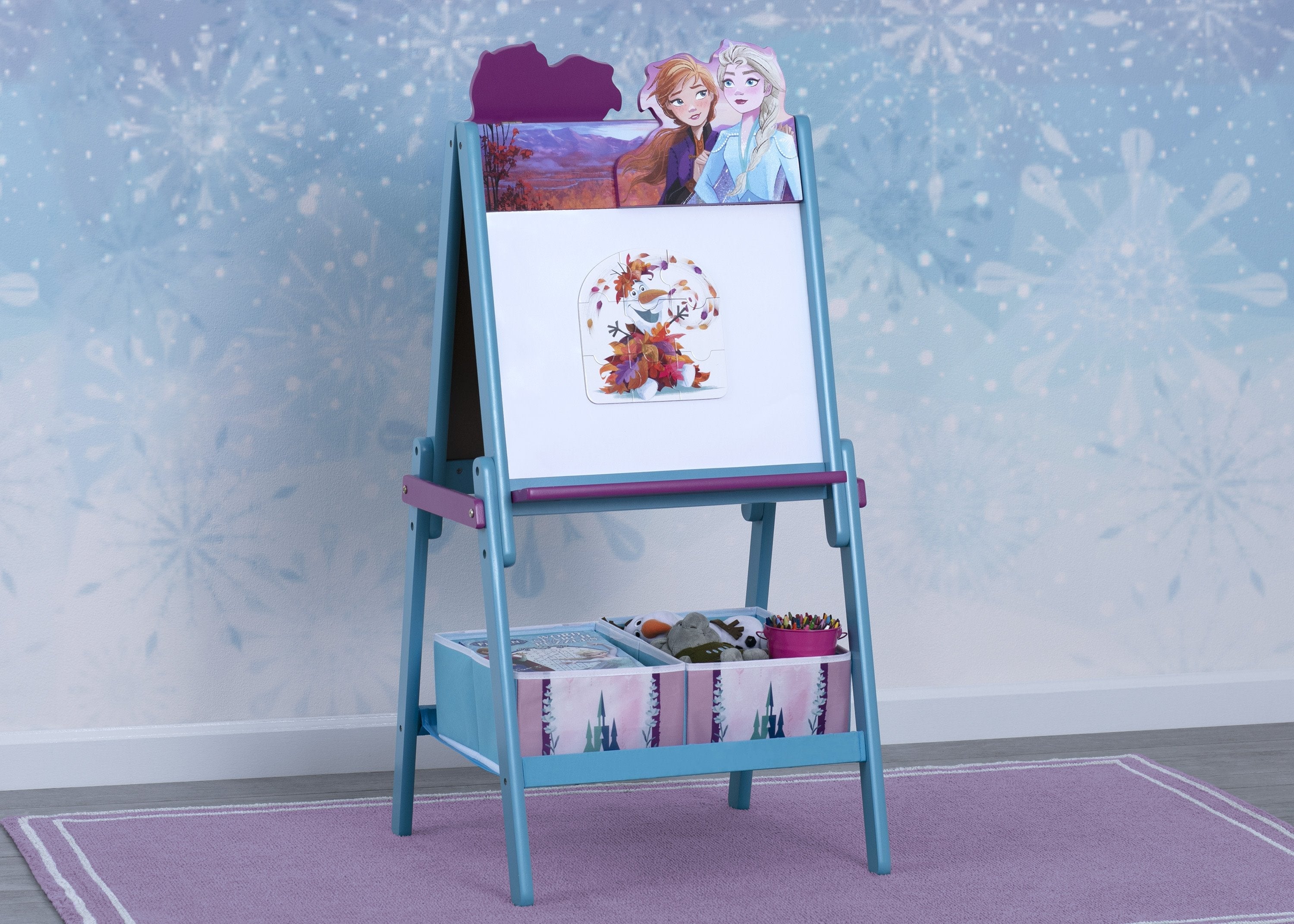 Frozen II Wooden Double-Sided Activity Easel with Storage